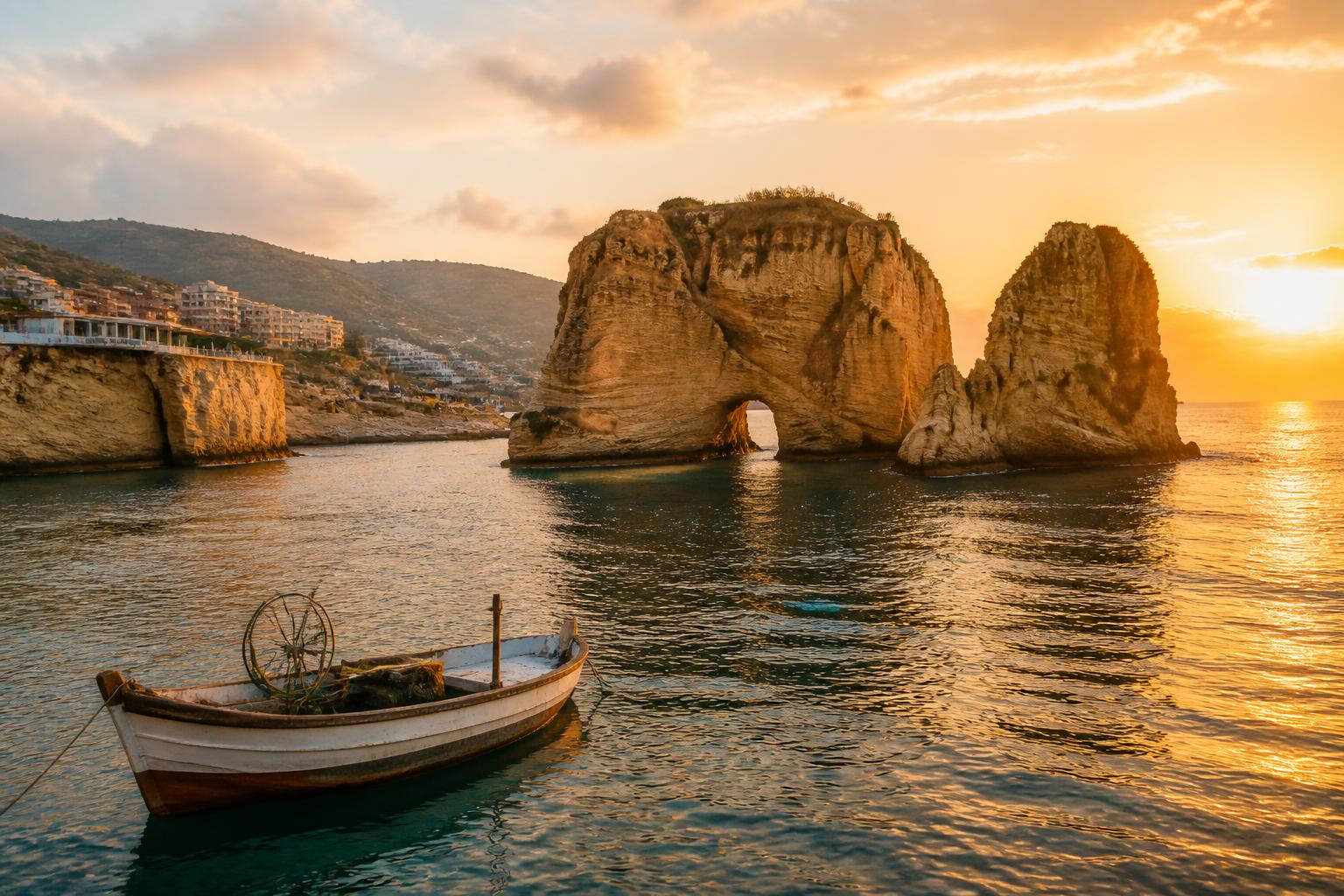 The Lebanese coastline at sunset, home of our teaching team